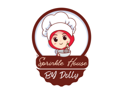 red and brown flat illustrative bakery logo